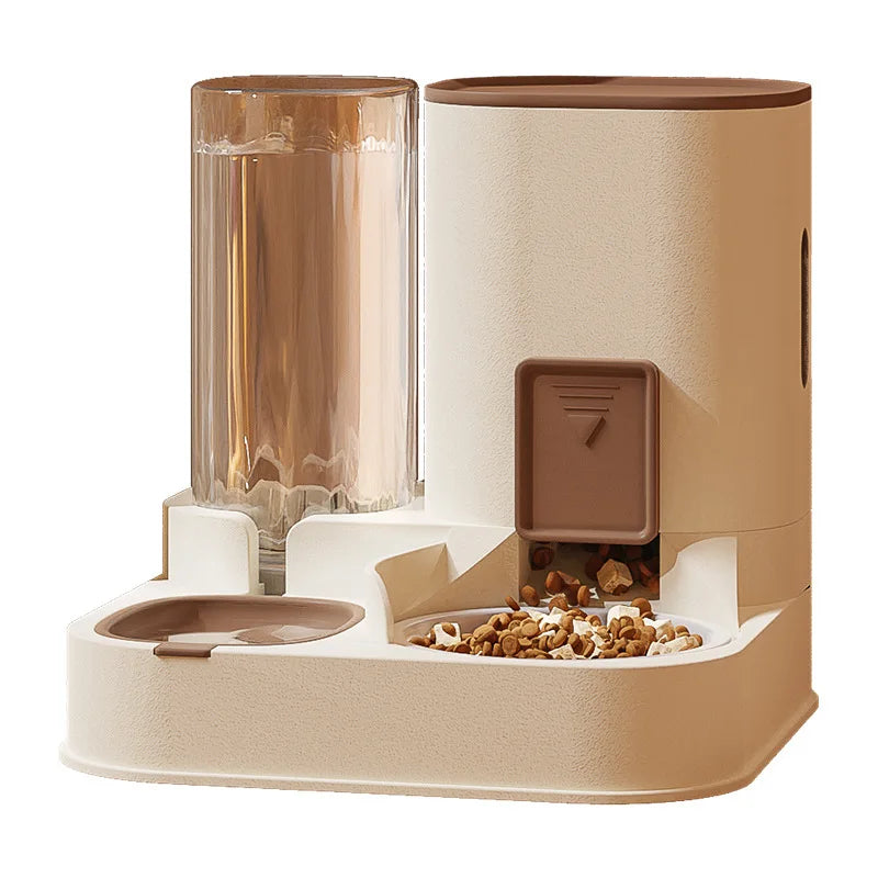 Pet Automatic Feeder and Water Dispenser 2 in 1 for Cats Dogs Supplies Water Bottle Dog Food Bowl Auto Feeding Cat Bowl