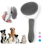 Self-Cleaning Pet Grooming Slicker Brush One-Click Hair Remover Comb Household Fur Cleaning Care For All Breeds Dogs Cats Pet
