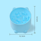 Slow Feeder Dog Cat Bowl, Anti-Choking & Neck Support Design - Puzzle Food Dish for Fast Eaters, Pet Supplies to Prevent Bloat