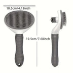 Self Cleaning Slicker Brush for Cats Dogs, One-click Pet Hair Remover Comb, Shedding Grooming Brush with Retractable Needles