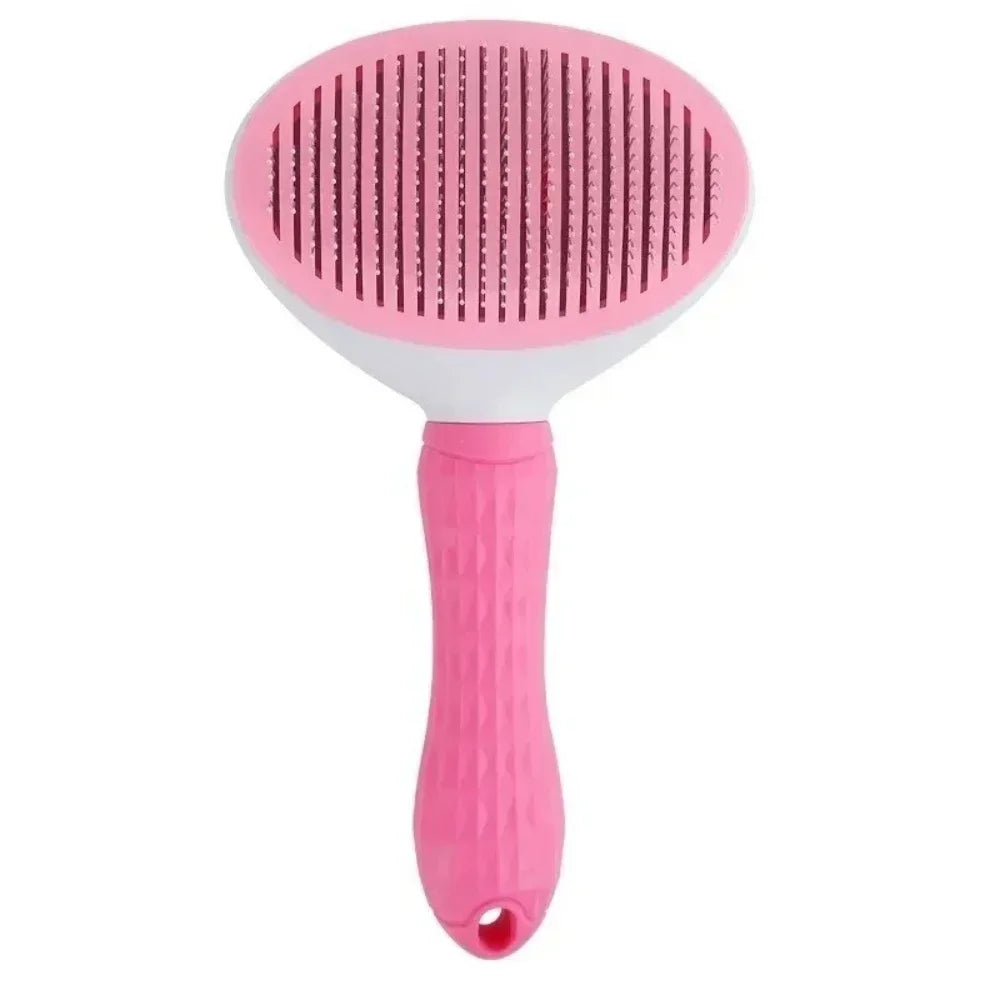 Self-Cleaning Pet Grooming Slicker Brush One-Click Hair Remover Comb Household Fur Cleaning Care For All Breeds Dogs Cats Pet