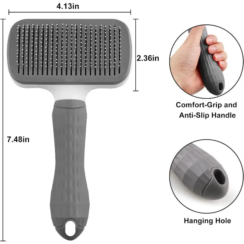 Self-cleaning Pet Hair Remove Comb Cat Slicker Brush Pet Hair Removal Comb for Dogs Cats Grooming Tools Combs Dogs Accessorie