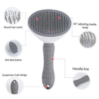 Self Cleaning Slicker Brush for Cats Dogs, One-click Pet Hair Remover Comb, Shedding Grooming Brush with Retractable Needles
