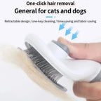 Self-Cleaning Pet Grooming Slicker Brush One-Click Hair Remover Comb Household Fur Cleaning Care For All Breeds Dogs Cats Pet